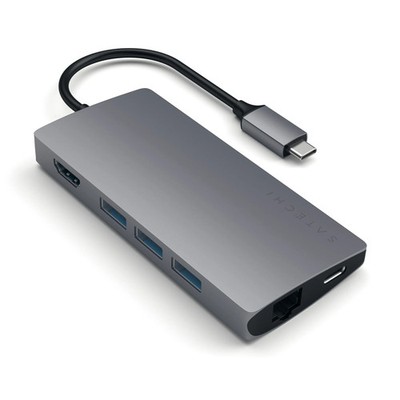 Satechi Typ-C Multiport Adapter 4K Ethernet V2 Space Grau