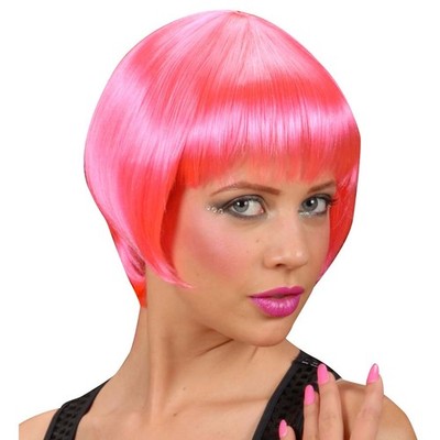 PERÜCKE PINK PIXIE CUT Karneval Bob Pagen Bubikopf Manga JGA Kostüm Party 0857