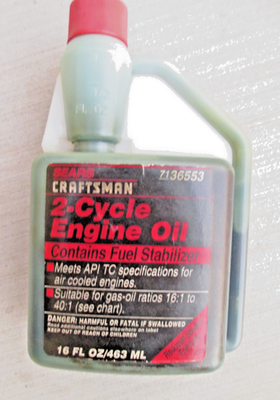 #ad #ad Vintage Sears Craftsman 2 Cycle engine Oil. 16 Fl Oz. $12.95
