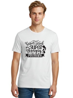 Super-Tired-Super-Hungry Mens Graphic Tee, 100% Cotton, Casual Summer Wear