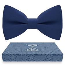 Mens Bowties Pre-tied Shape Clip L - 19-99 yrs., adults, full age 10 Denim