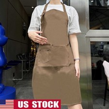Kitchen Chef Bib Apron Adjustable Cooking Waterproof Butcher Catering Restaurant
