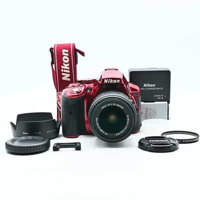 Nikon【D5300】18-55 VR II kit レッド US Stock] Nikon D5300 Red w/18-55 f/3.5-5.6G ED VR II (Shutter