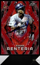 2017 Topps Fire #97 Edgar Renteria Auto Signed IP Flame St. Louis Cardinals