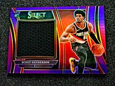 2023-24 Panini Select Scoot Henderson Rookie Jersey Purple Prizm Holo /99 RC 💜