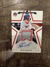 GAVIN GRAHOVAC 2025 USA BASEBALL STARS & STRIPES USED PATCH AUTO