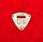 ORIGINAL CIVIL WAR ERA CS CONFEDERATE STATES CAVALRY SADDLE POMMEL SHIELD