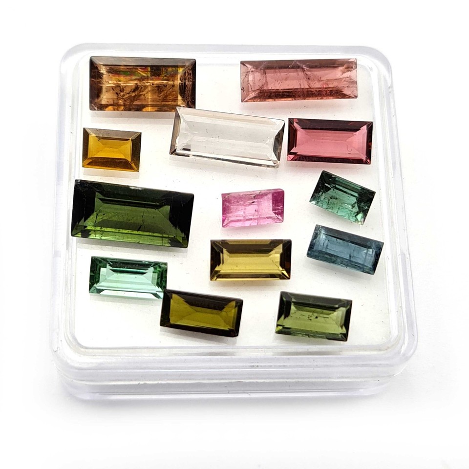 Pierre précieuse en vrac taillée baguette multi tourmaline naturelle 18 — free download