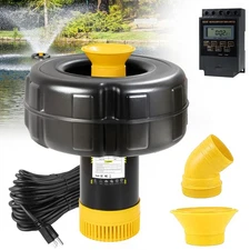 Pond Fountain Aerator, 1HP 15000 GPH Floating Aerating Fountain Pump with Tim...
