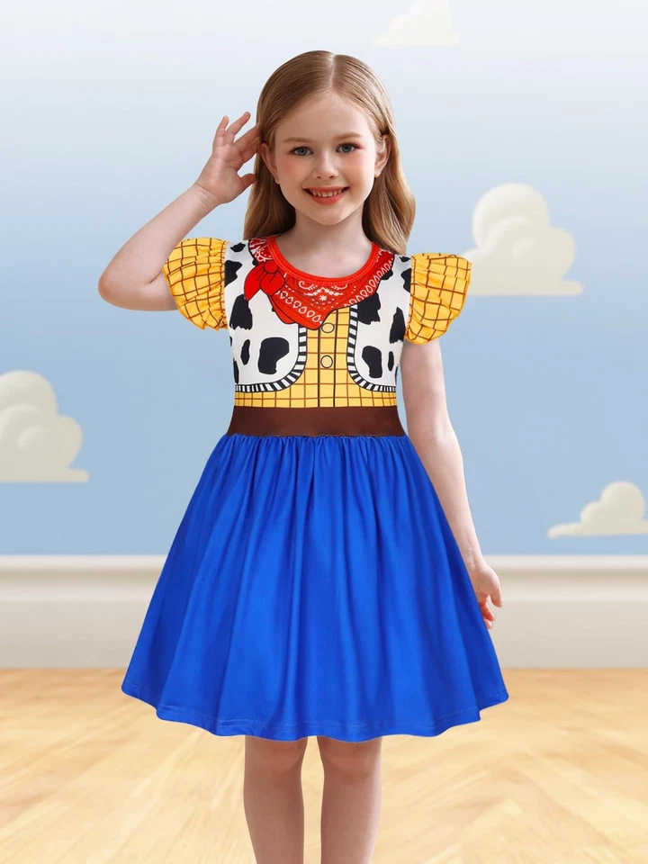 Fantasia de princesa para meninas - Roupa de vestir para Halloween Natal, idades - Imagem 2 de 4