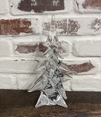 Vtg Sigma The Tastesetter Towle 10  Christmas Tree 24% Lead Crystal Glass Japan