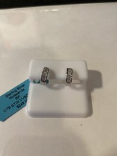 Sterling Silver 925 Huggie Earrings With 0.78 CTW VVSD color Moissanite