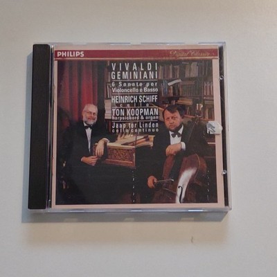 Philips Vivaldi Geminiani 6 Sonate per Violoncello CD Schiff Koopman 434124-2