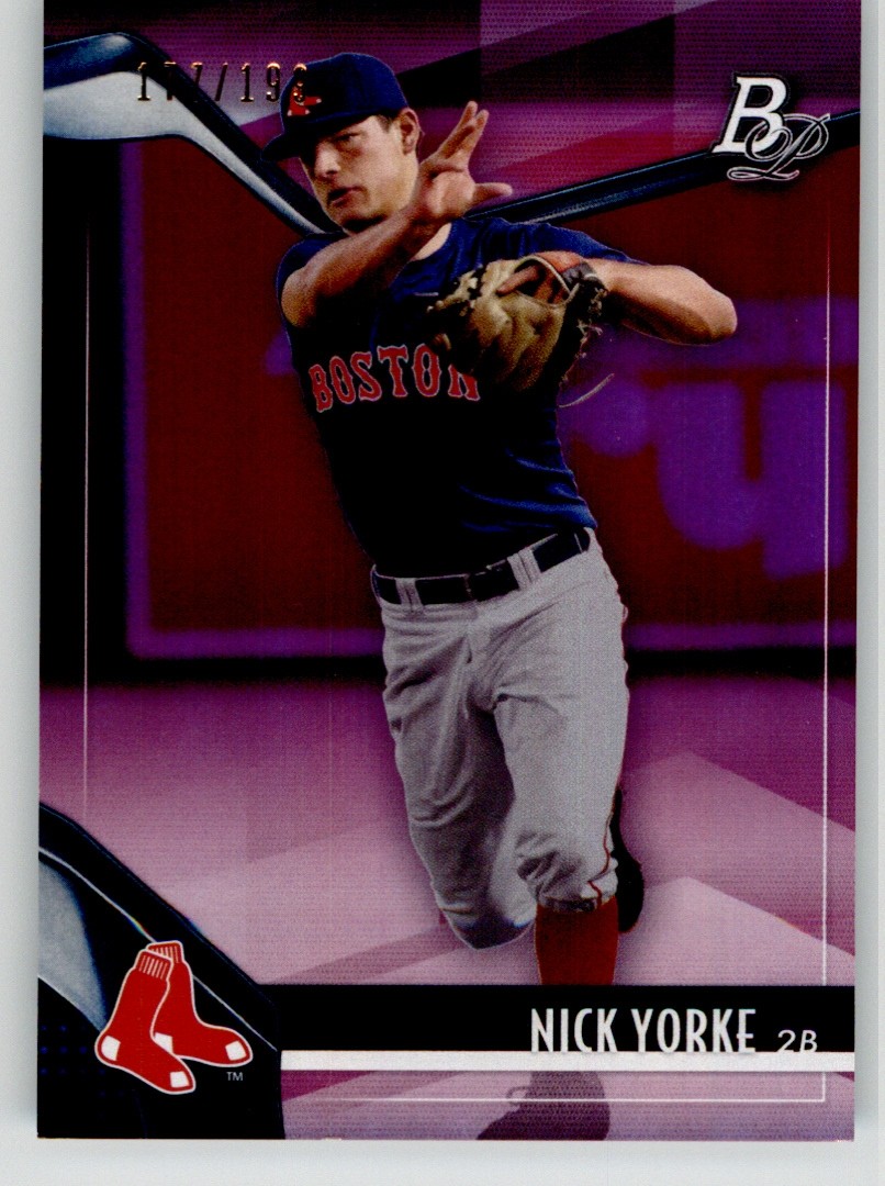 Nick Yorke 2021 Bowman Platinum Top Prospects Pink TOP-24 #/199 Boston Red Sox
