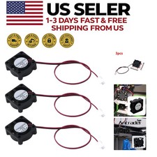 3 x Mini 12V 2-Pin Cooling Fans - Ultra Quiet Brushless Fans for DIY Projects