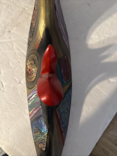 24.5” LONG HAND CRAFTED MASK CLAY SIGNED - Picture 6 of 15
