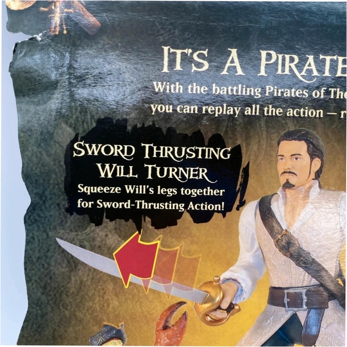 Disney Pirates of the Caribbean Dead Mans Chest 7" Will Turner Sword Thrusting image 3