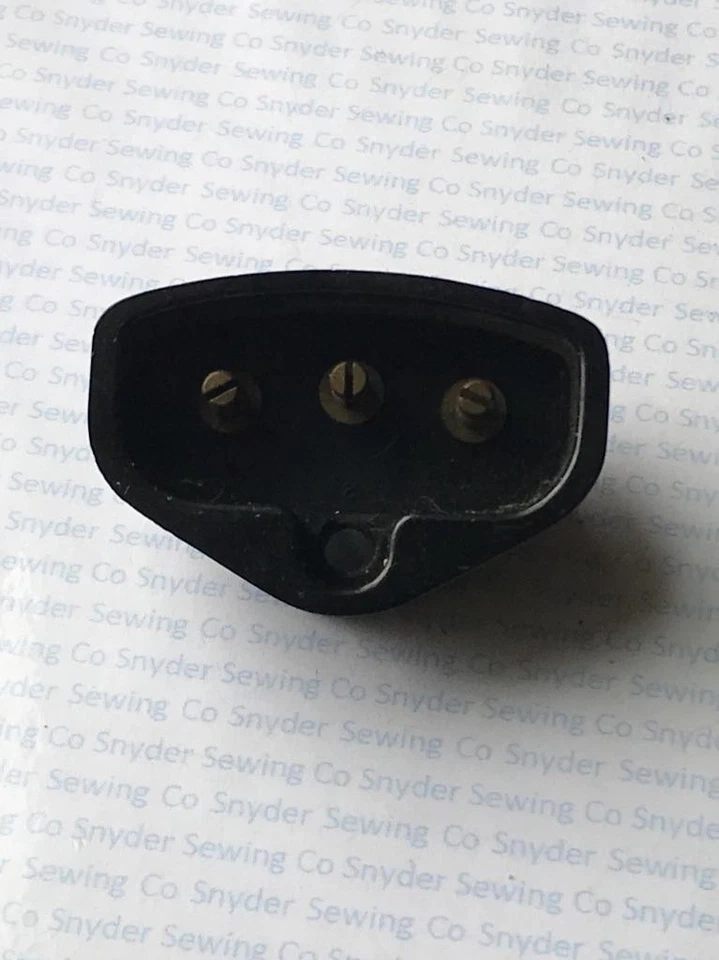 Singer Sewing Machine 3-Pin Bakelite Male Plug End Receptacle 15/66/99/201/221++ - Image 2 of 2