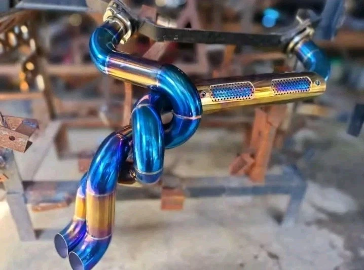 Harley Davidson Sportster 1986-up escape personalizado modelo trenzado alto rendimiento Foto 2 de 4