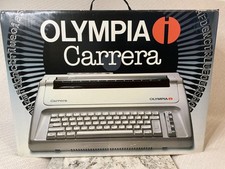 Vintage Olympia Carrera Electric Typewriter With Case Selling As Is Powers On thumbnail