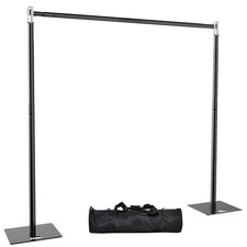 TOCRETOARE Pipe and Drape Backdrop Stand 10FT x 8FT, Adjustable 8x10ft, Black