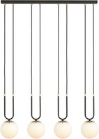 HäNgelampen Weiß Schwarz Modern 4X40W/E14 IP20