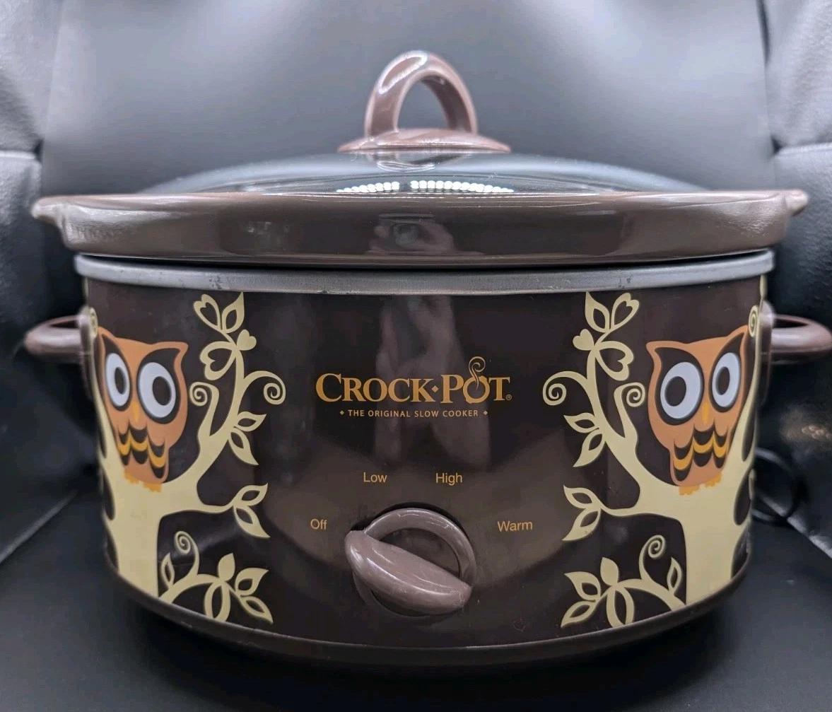 Owl Crock Pot - 4 Qt Oval Slow Cooker SVC400-OWL - Works! *READ*