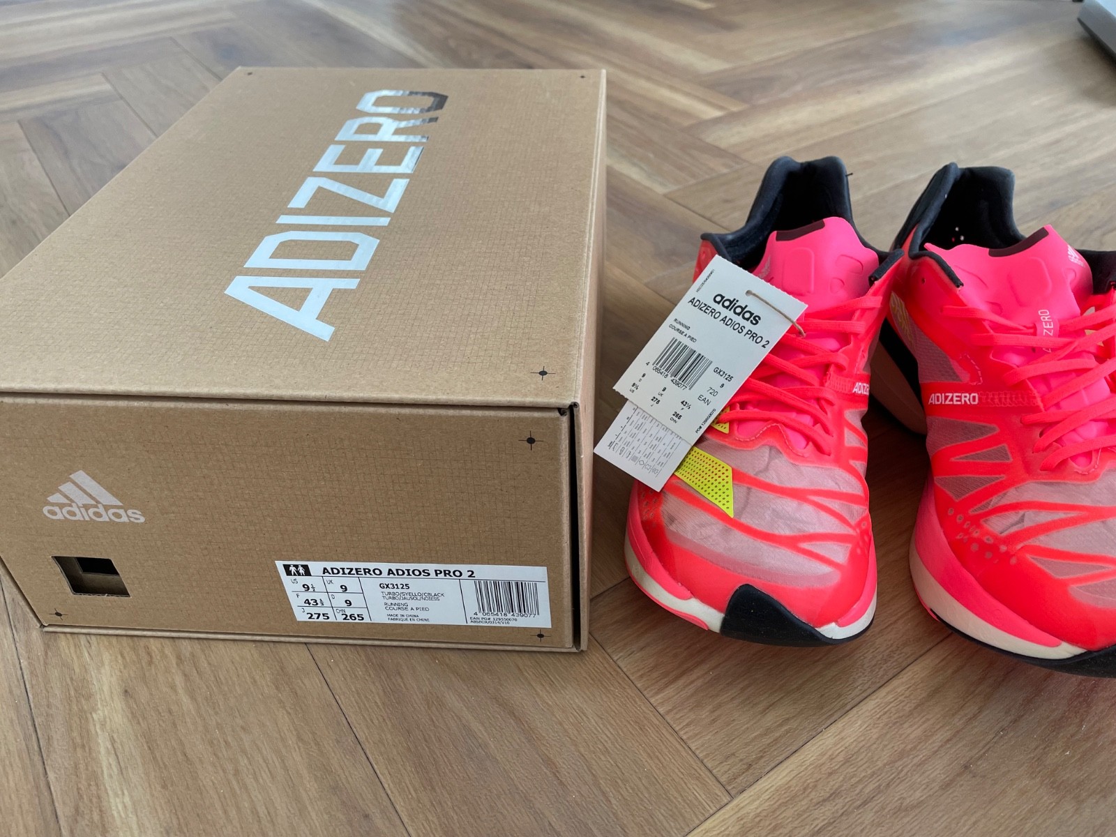 SAOLA Scarpe da corsa Adidas Adizero AdiosPro 2 Turbo Giallo Solare Uomo