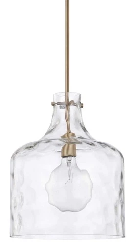 HomePlace by Capital Lighting 1 Light Pendant, Aged Brass - 325717AD - Picture 1 of 4
