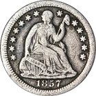 1857-O Seated Liberty Half Dime