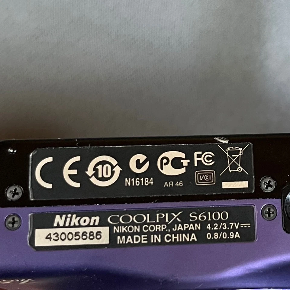 Nikon COOLPIX S6100 16.0MP Digital Camera Untested - Purple - No Battery - Image 3 of 4