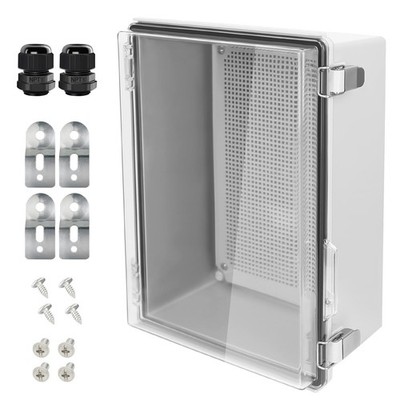 LeMotech Electrical Box, IP67 Waterproof Hinged Clear Cover Stainless Steel