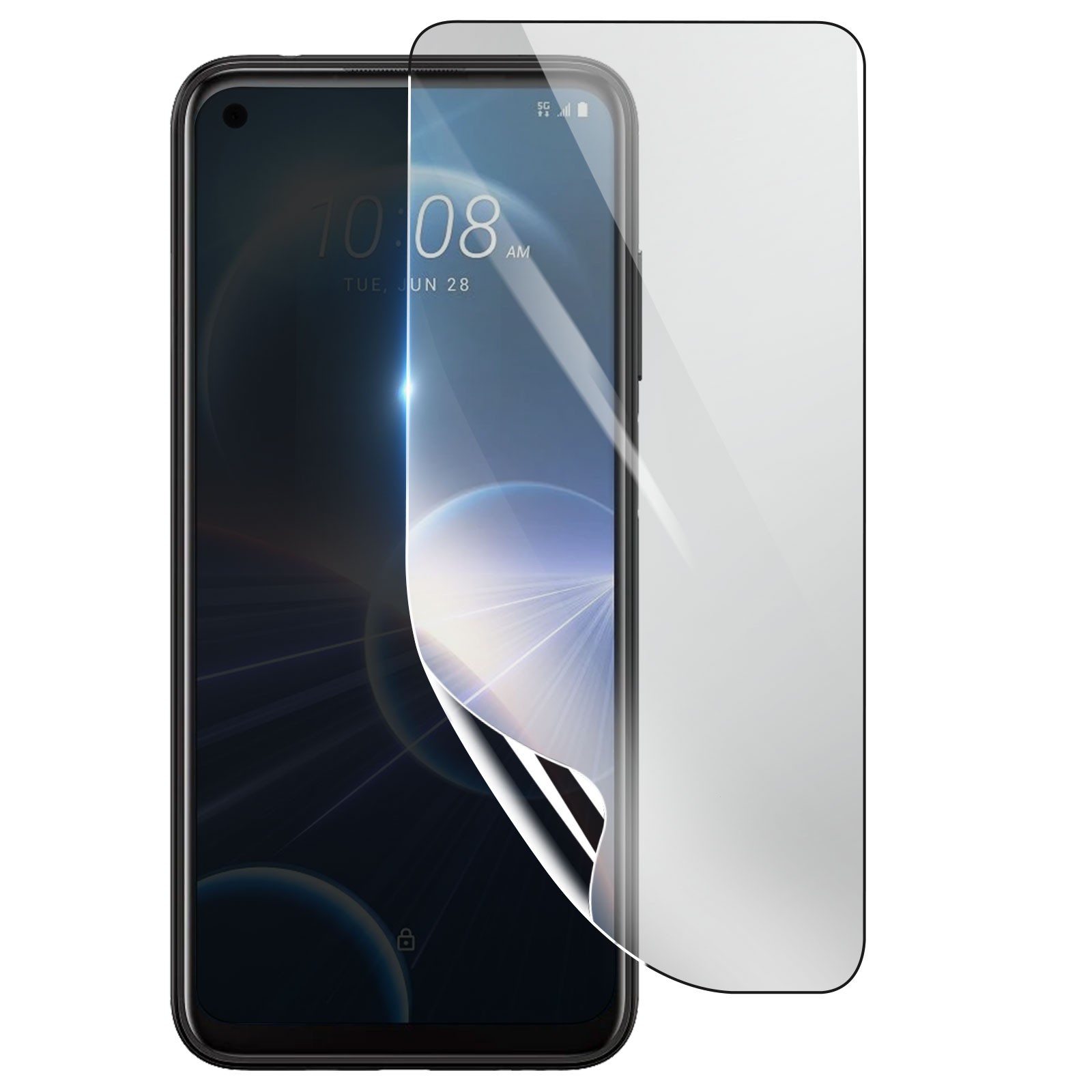 Film Écran 3mk Antichoc en Hydrogel Flexible et Transparent Découpé pour HTC Desire 22 Pro
