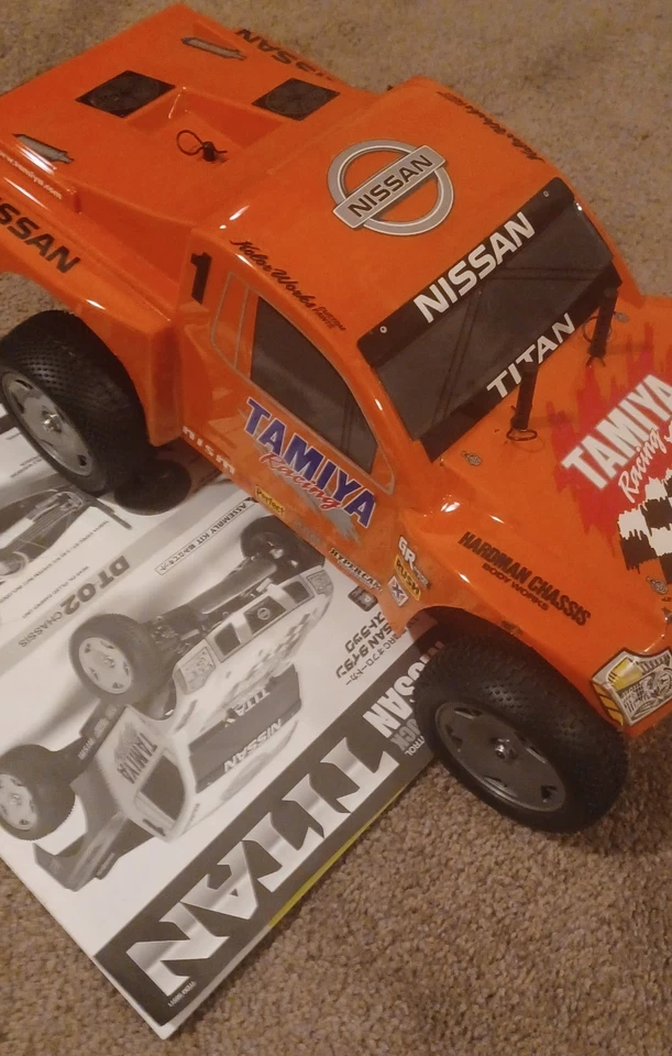 Vintage Tamiya RC 1/12 Nissan Titan DT-02 – Off Road Racing Truck Mint Condition - Image 2 of 4