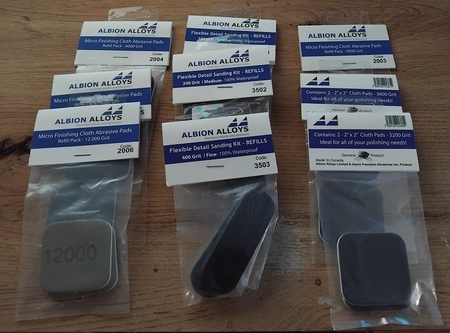 Micro Finishing Cloth Albion Alloys tampons de ponçage pour sublimer vos figurines