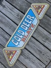 Vintage Blatz Beer Advertising Sign “Take Home” Foil Over Cardboard Bar Mancave