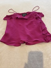 LAUREN RALPH LAUREN Spaghetti Strap TANK TOP 100 Silk Body Lining Polyester
