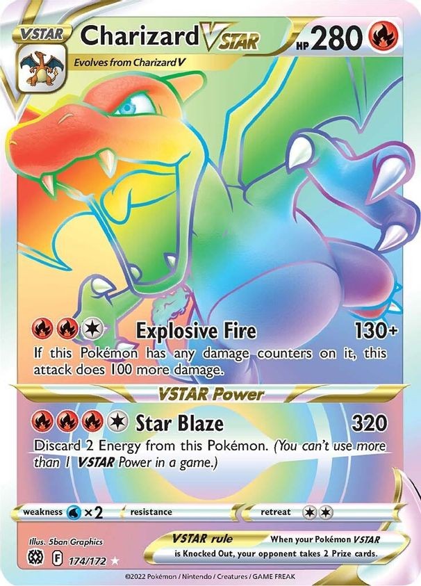 Charizard VSTAR - 174/172 - Pokemon Brilliant Stars Sword Shield Secret Rare NM