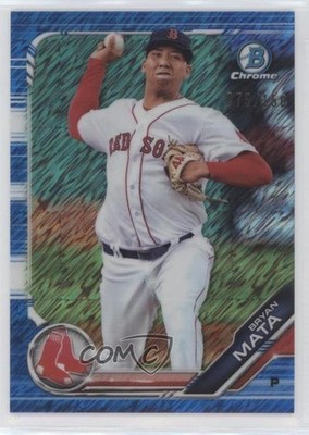2019 Bowman Chrome Prospects Blue Shimmer Refractor 75/150 Bryan Mata 12dm