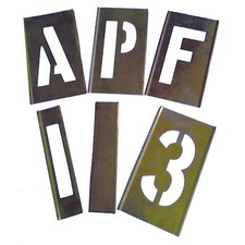 Interlocking Stencil, Numb&Letters, Brass, 3W648, 3W648