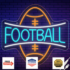 Football Neon Sign, Wootfairy Led Sport Neon Signs for Wall Decor, Dimmable Neon