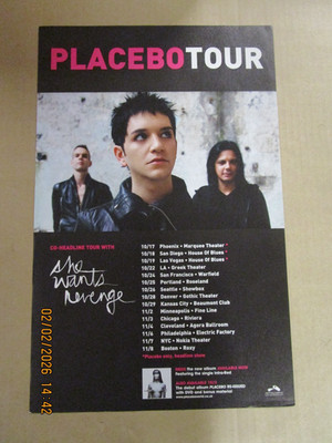 PLACEBO Meds Tour /  Promo Poster New! Unused! 2006 Astralwerks Virgin Records