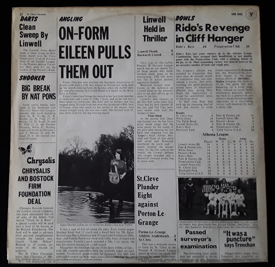 Jethro Tull – Thick As A Brick - LP - 33T - Fra - VG+/VG+ - Photo 3/3