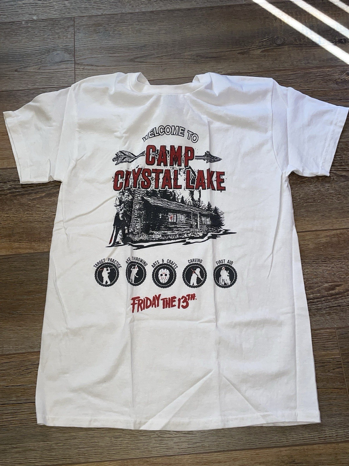 Friday The 13th Camp Crystal - Horror Movie Rare Graphic Tee Shirt Mens Medium