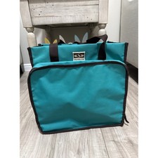 Scrapabilities Teal Canvas Craft Organizer Tote Bag Scrapbooking Supply Carrier
