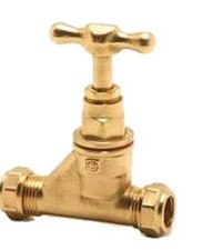 15mm Pegler 59 Brass Stopcock - FREE Next-Day Delivery