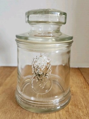 Candy Apothecary Jar with Good Sealing Lid Lion's Head Door Knocker Decoration 