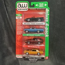 Auto World TARGET Exclusive Deluxe 4-Pack, Firebird, El Camino, Mustang Cougar