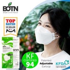5 PCS KF94 WHITE Protective Face Mask Adult Made in Korea KFDA Certified BOTN