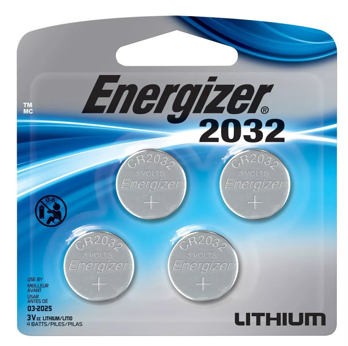 4 Energizer CR2032 CR 2032 3V Lithium Batteries
